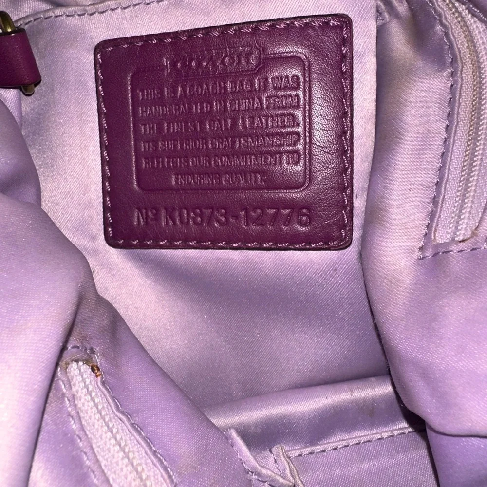 Coach Patent Leather Hobo Bag in Deep Plum